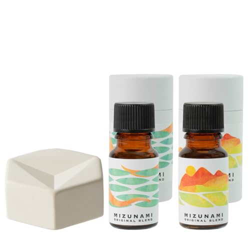生活の木 みずなみブレンド精油セット, 古代ジャングル&おかえり, アロマストーン付き, 各10ml