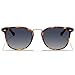 CARFIA Round Acetate Small Face Polarized Sunglasses for Women Fashion Retro Metal Bridge Sunnies CA5015 Tortoise Frame
