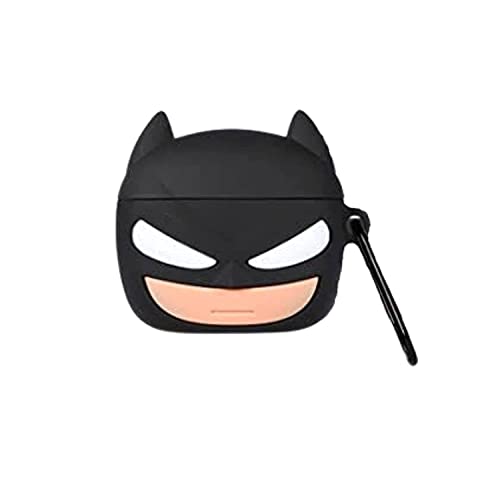 Image of For Airpods Pro 2019 Pouch Case Cover Headphones Soft Silicone Cartoon Character Cover With Keychain,360-Degree Protection (Bat Man)Multi-coloured