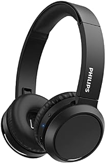 Philips On-Ear Headphones H4205BK/00 with Bass Boost Button (Bluetooth, 29 Hours' Playback Time, Quick Charging Feature, Noise Isolating, Flat Folding), Matte Black