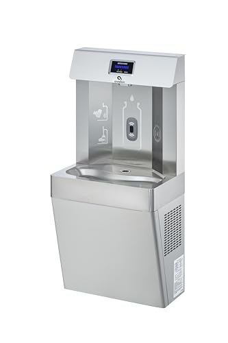 Image of Avalon Wall Mounted Water Fountain with Bottle Filling Station, High Capacity Cooling, Sensor Dispensing, Self Cleaning, Digital Bottle Counter Display, Dual Filtration, ADA Compliant