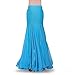 ROYAL SMEELA Women's Skirt Belly Dance Costume for Women Dancing Dress High Split Beach Ruffle Bellydance Skirts Light Blue