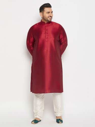 Image of Vastramay Plus Men's Silk Blend Kurta Pyjama Set