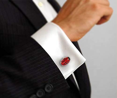 Gemelli camicia coccinella portafortuna - Made in Italy - Lady Bug Cufflinks
