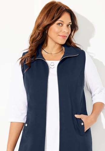 Catherines Women's Plus Size Suprema Studio Zip Front Vest4