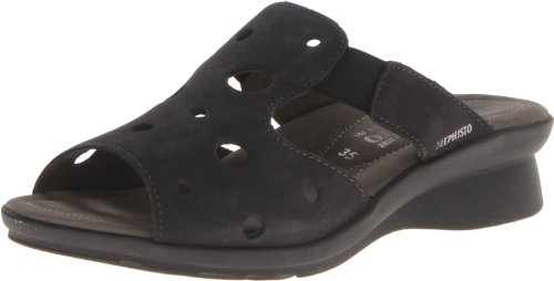 Mephisto Women's Petula Dress Sandal,Graphite Bucksoft,8 M US
