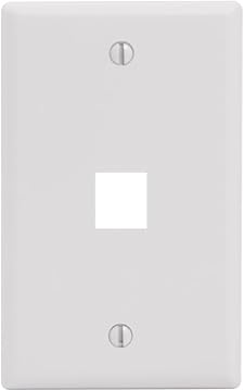 Face Plate Flat 1-Gang 1-Port White Face Plate Flat 1-Gang 1-Port White