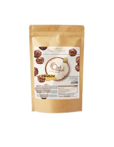 iO.GENIX - OATMEAL | Harina de Avena | 1kg | 100% Avena Integral | Fuente de Proteína | Bajo Contenido en Azúcares (Bombón Rocher)
