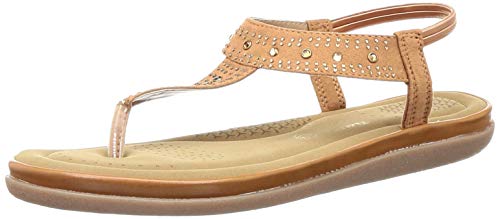 Image of Bata Comfit Women's Diamonte Tan Fashion Slippers-7 UK (6613442)