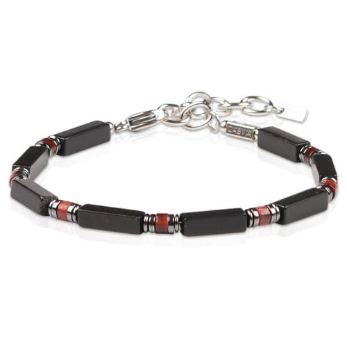 Pulsera Masculina Ajustable con Piedras y Cadena de Acero miniatura 1