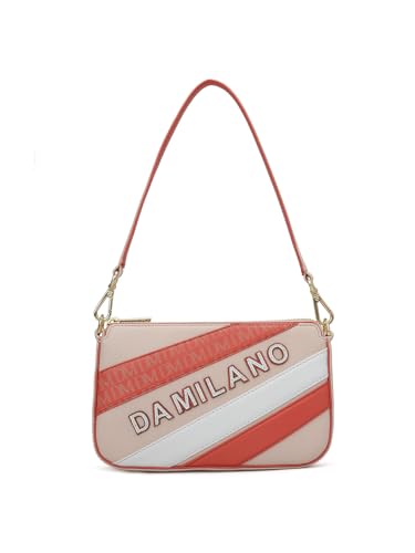 Image of Da Milano Women's Leather Shoulder Bag - Pink