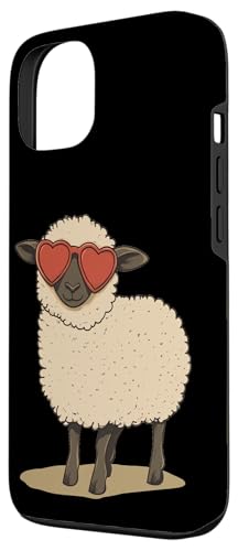 Lustiges Schaf Lamm mit coolem Herz Sonnenbrille Outfit Hülle für iPhone 13