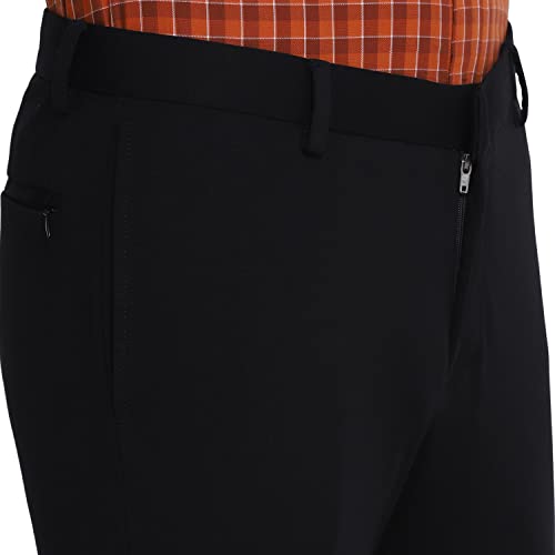 Image of Siea Casual Solid Khakis in Brown