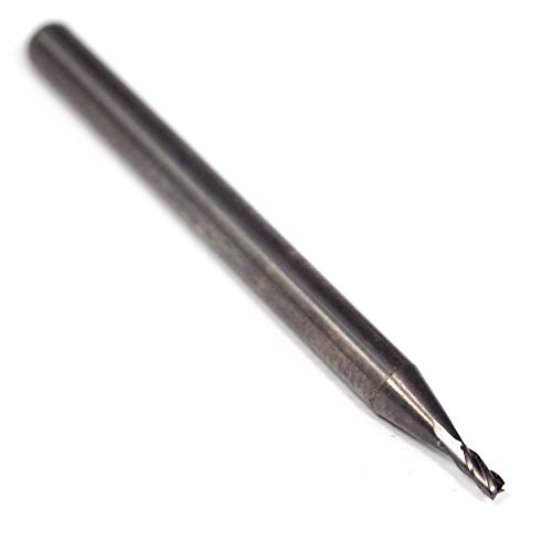 Titan TC10610 Solid Carbide End Mill, Stub Length, 4 Flute, 30 Degree Helix, Square End, Uncoated, 5/32