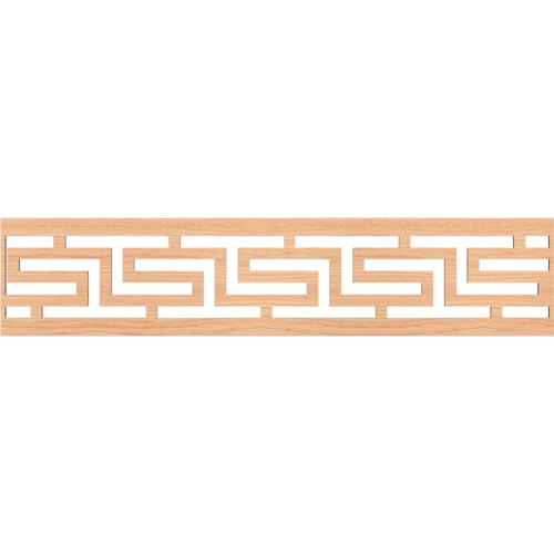 46 3/4"W x 10"H x 1/4"T Tulum Fretwork Moulding, Hickory