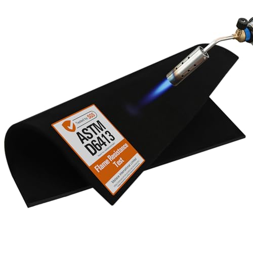 Matace Welding Blanket Fireproof Carbon Felt Soldering Mat & Pad 5mm Flame Retardant Fabric Heat Shield for Brazing Stove Wick Automotive Repair HVAC Plumbing - 12x14 Inch 2 Pack Black
