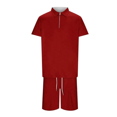 Survêtement de sport d'été homme avec polo manches courtes et short de plage