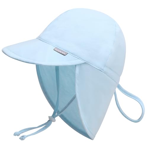 Image of Duoyeree UPF 50+ Baby Sun Hat with Ear and Neck Protection - Toddler Beach Hat for Boys & Girls - Ideal for Summer Fun