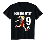 Fußball Mädchen Shirt - 9 Jahre Geburtstag