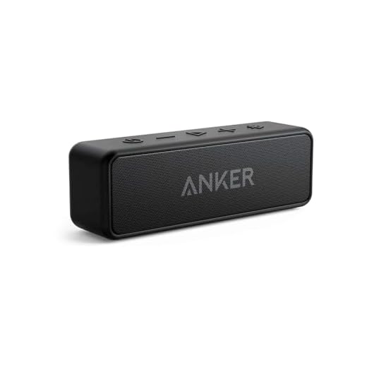 Anker SoundCore 2 Bluetooth-högtalare, fantastiskt ljud, enorm bas med dubbla basdrivare, 24 timmars batteri, förbättrat IPX7-vattenskydd, trådlös högtalare för iPhone, Galaxy etc. (Svart)