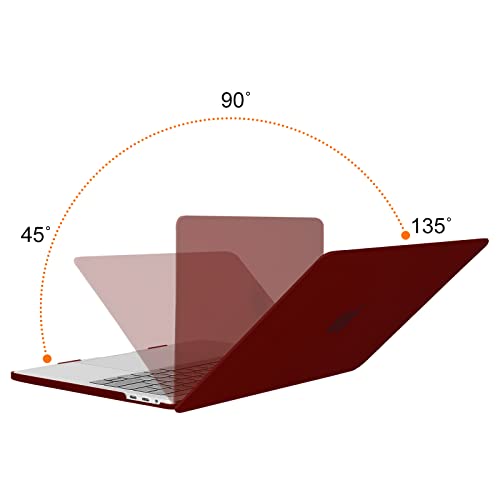 Image of MOSISO Compatible with MacBook Pro 13 inch Case M2 2025, 2024, 2023, 2022-2016 A2338 M1 A2251 A2289 A2159 A1989 A1708 A1706, Plastic Hard Shell&Keyboard Cover&Screen Film&Storage Bag, Marsala Red
