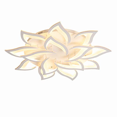 Exclusive Discount 50% Price Phlilqe Dimmable LED Ceiling Light Modern Metal Acrylic with Remote Control Flush Mount Ceiling Lamp Living Room Chandelier Chic Kitchen Hanging Lamp Bedroom Painted Finish Pendant Lighting(39.3“)