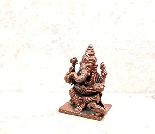 Image of Little Ganesh Murti Copper Idol - 3.8 cm - Pack of 1