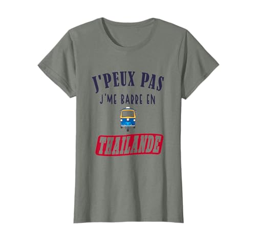 Amour et Humour Thaï T-Shirt Blanc Thaïlandais Unisexe Adulte S