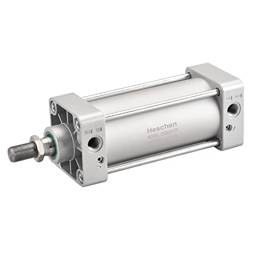 Heschen Pneumatic Standard Cylinder, SC 80-125, PT3/8'' Port, 80mm Bore, 125mm Stroke, Double Acting