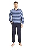 hajo herren schlafanzug klima komfort Art. 53323 602 hajo Pyjama Schlafanzug 53323 602 blau gestreift Klima Komfort, Größe:50 M