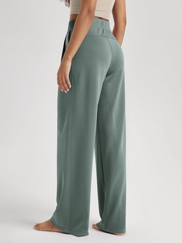 Image of ODODOS Modal Soft Wide Leg Pants for Women High Waist Casual Relaxed Pants with Pockets-27 /29 inch / 31 inch Inseam