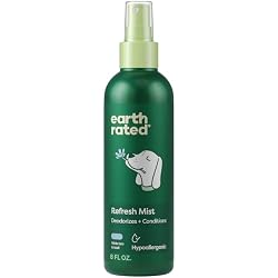 Earth Rated Dog Deodorizing Refresh Mist Spray, White Tea & Basil, 8oz | Conditioner Spray, Odor-Eliminating Perfume for Dogs, for All Coat Types