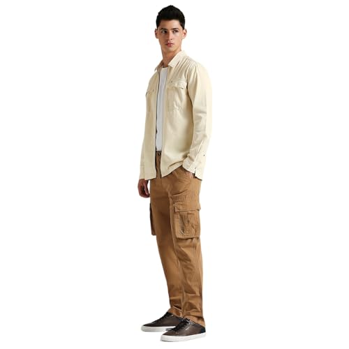 Image of Pepe Jeans Men Cotton Straight Fit Straight Casual Pants