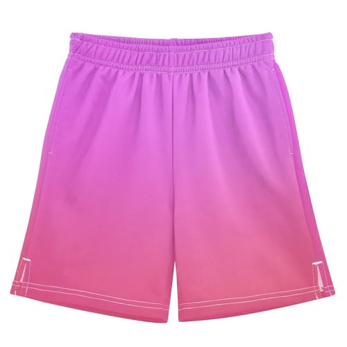 Magenta Purple Fuchsia Boys Athletic Shorts Kids Basketball Shorts Gym Short for Summer S