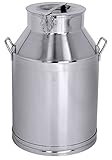 mit Bodenring und Deckel Contacto Edelstahl Transportkanne 30 l