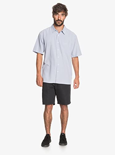 Quiksilver Camisa masculina de tecido Cane Island, Ilha de Bengala Branca, XG