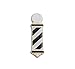 Barber Pole Lapel Pin, Black & White
