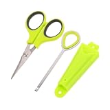 HOMOBABE 三合一釣り用プライヤー ステンレス製軽量多機能フィッシングツール フック外し ラインカット ベイトトリミング対応 コンパクト携