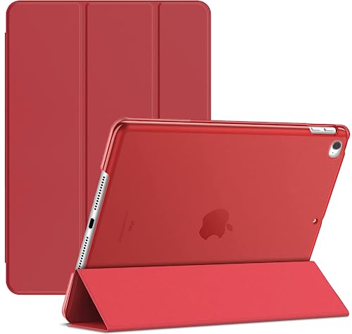 For Apple iPad 9.7 (2017) 5th Gen A1822 A1823 Smart case Magnetic Stand cover with Wake/Sleep (Red)