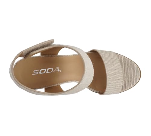 Image of Soda Wait-A ~ Women Open Round Toe Chunky Heel Ankle Strap High Heel Dress Sandals