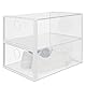 Windfromort Schuhboxen 2 Stück Stapelbar Schuhaufbewahrung 33.5x23x13 cm Transparent Schuh Organizer Aufbewahrungsboxen Schuhe für Schuhe High Heels Sneaker