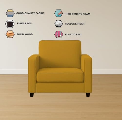 Image of The MM Furniture store Premium Fabric Sofa - Dirty Gold (1 Seater)