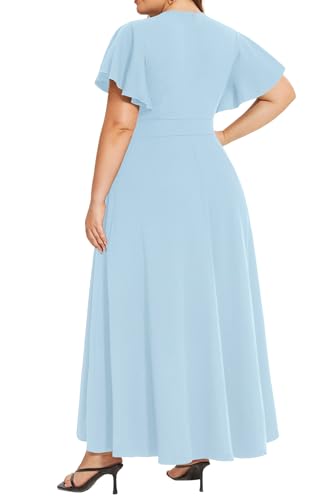 Image of Pinup Fashion Plus Size Formal Wedding Guest Cocktail High Low Long Dress