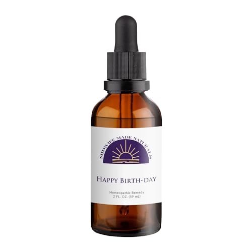 Happy Birth-Day from Midwife Made Naturals - All Natural Liquid Homeopathic Remedy Drops Non-GMO 2 FL. OZ. Preparacion para El Parto Todo Natural Homeoptico