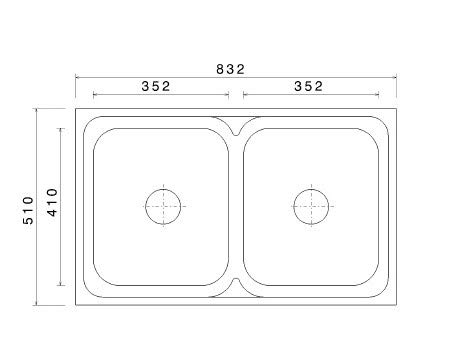 Image of CROCODILE 304 Grade Stainless Steel Double Bowl Kitchen Sink (32 inch x 20 inch x 8 inch, Glossy)