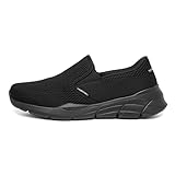 Skechers EQUALIZER 4.0 TRIPLE-PLAY, Zapatillas sin cordones para Hombre, Black Engineered Mesh/Black Trim, 44 EU