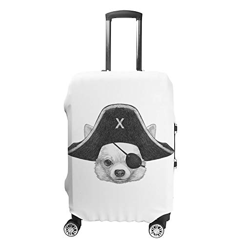 Housse de valise Chihuahua Pirate pour repérer votre bagage à l'aéroport