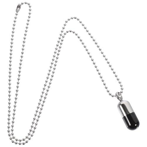 NOLITOY Collar para Hombre con Colgante Cápsula Abierta Diseño...