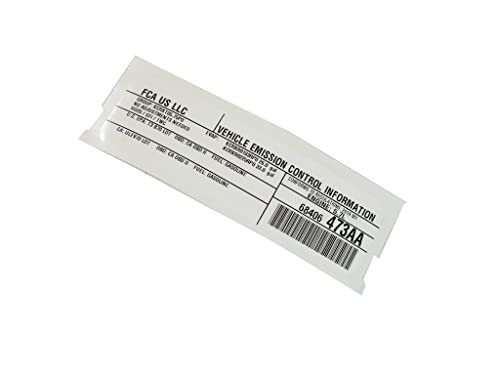 Mopar 68406473AA LABEL VEHICLE EMISSION CONTROL IN