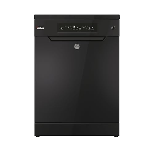 Hoover H-DISH 300 Freestanding Dishwasher, 13 Place Settings, Class C, Wi-Fi & Bluetooth, Maxi Tub, Rapid Wash & Start Delay, Black, 60x60x85 cm - HF 3C7L0B-80